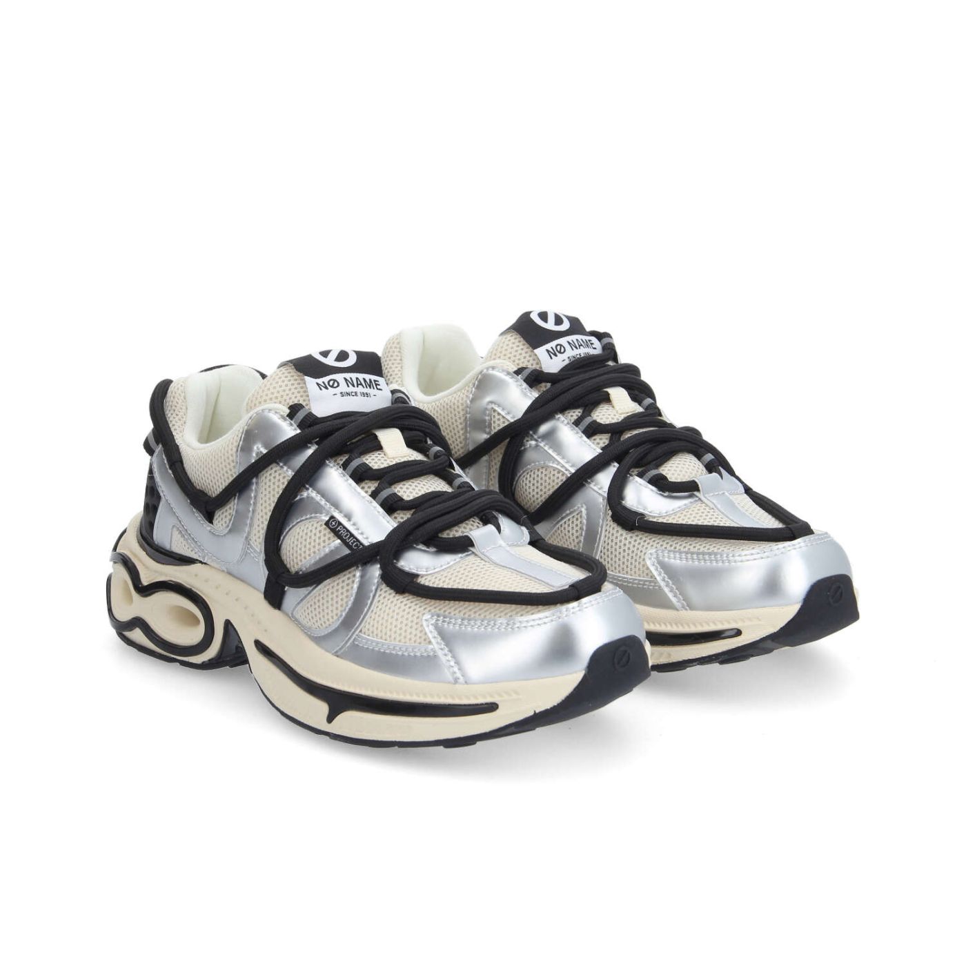 WILLO RUNNER W - MESH/METAL - OFF WHITE/SILVER